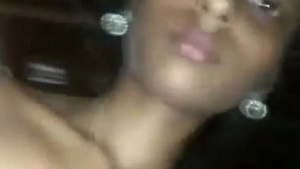 Young girl riding with clear speech and moans