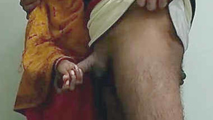 Desi maid gives a sensual handjob and shoots a huge load
