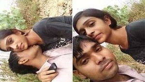Desi Couples Romantic Encounter Outdoors