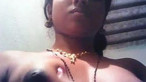 Stud receives sex video from Desi GF who plays with hard nipples