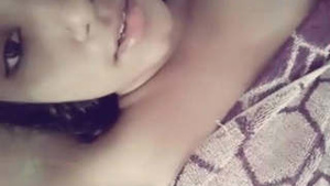 Beautiful indian teen girl showing and rubbing her pussy
