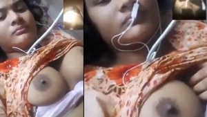 Video call with a busty Bangladeshi girl showing off her body