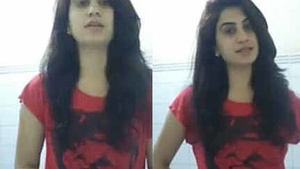 Indian Desi Girl Shows Off Her Big Breasts in a Bra