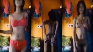 Desi babe dances naked on a beat in this hot video