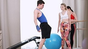 Rin White and Monroe Lucifer in an amazing gym triad