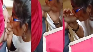 Desi office slut gives her crew chief a blowjob in his quarters