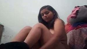 Big-breasted Latina indulges in mms masturbation