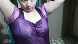 New housewife with big boobs gets down and dirty