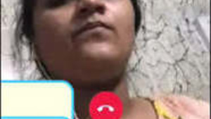 Shaved pussy of a new bhabhi gets teased and called for a video call