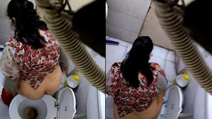 Desi auntys ass gets captured in the toilet