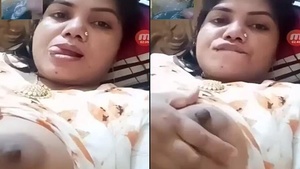 Video call with a busty Bangladeshi housewife