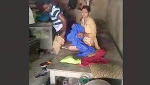 Village Lovers Caught in the Act of Intimacy