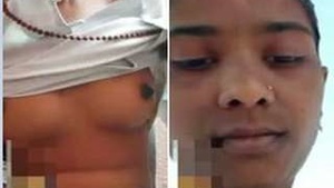 Amateur Desi Girl Teases with Her Pussy and Tits in Part 1