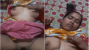 Amateur bhabhis luscious breasts get pressed and fucked