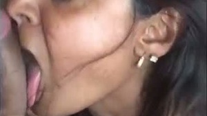 Horny mom gives a stunning blowjob to her young lover