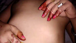 Newlywed bhabhi pussy licked and fingered by her husband