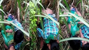 Dehati lovers indulge in passionate sex on a lush green field