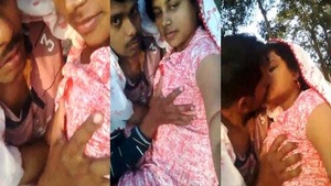 Desi girl with big boobs enjoys outdoor mms session