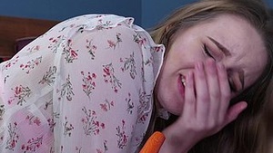 Jessica Kays sporadic anal play leaves her slave wanting more