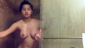Desi selfies in the shower with a hot and steamy vibe