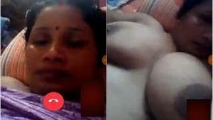 Desi Babe Shows Off Her Big Tits to Lover in Exclusive Video