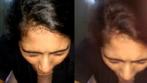 Desi girlfriend gives a hot and slutty blowjob in this steamy video