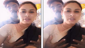 Desi bhabi gets her big breasts stretched