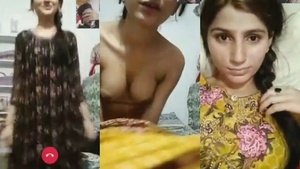 Cute Girl video call sex chat with her boyfriend