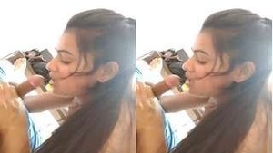 Cute Girl giving Blowjob and Ridding Lover Dick