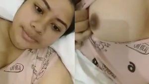 BD girl showing her soft round big boobs