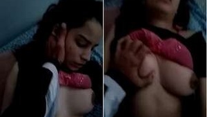 Desi Girl boob Pressing and hard anal Fucked By Lover