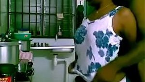 Seeing a maid fucked by her boss in the kitchen