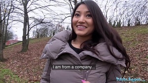 Public Agent Christina Miller fucks a big dick in the woods