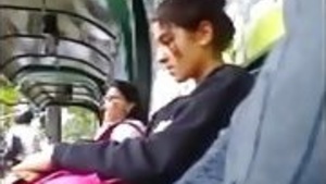Girl looks at me while tugging 2