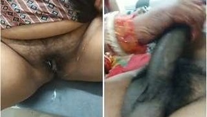 Exclusive Newly Married Wife Gives NIce Handjob and Fucked In Doggy Style Hubby Cum On Her Pussy
