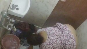 Fatty Rinas mature mommy takes a bath in the bathroom.