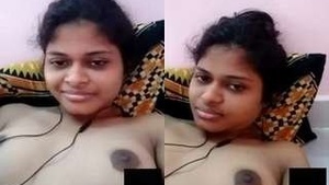Cute Desi indian Girl her big Boobs to Lover On video Call