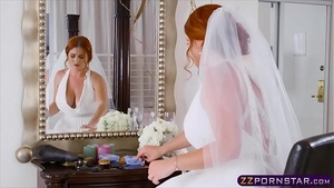 Chubby bride cheats and fucks her best man on her wedding day
