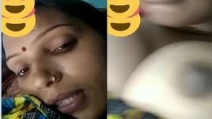 Desi Village Bhabhi showing Her Boobs on Video Call