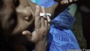 Indian Randy sucks a huge cock and smokes