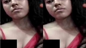 Cute Girl Showing Bathing On Video Call