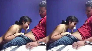 Desi hot girlfriend sucking and licking cock