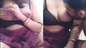 Desi woman tits sucking by her husband