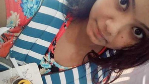 sexy college girl showing breasts to her lover