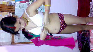 married indian bhabhi lingerie change filmed