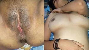 Sexy girl gives blowjob and Bf capture her pussy tits with audio