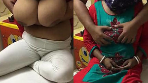 Bengali woman with huge natural breasts playing for her husband friend and recording husband