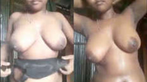 Desi girl showing her breasts and fingering