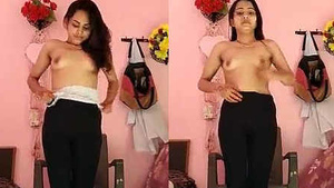 cute girl for money takes her selfie cloths