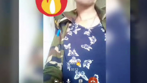 Desi military officer fingering for her bf in video call